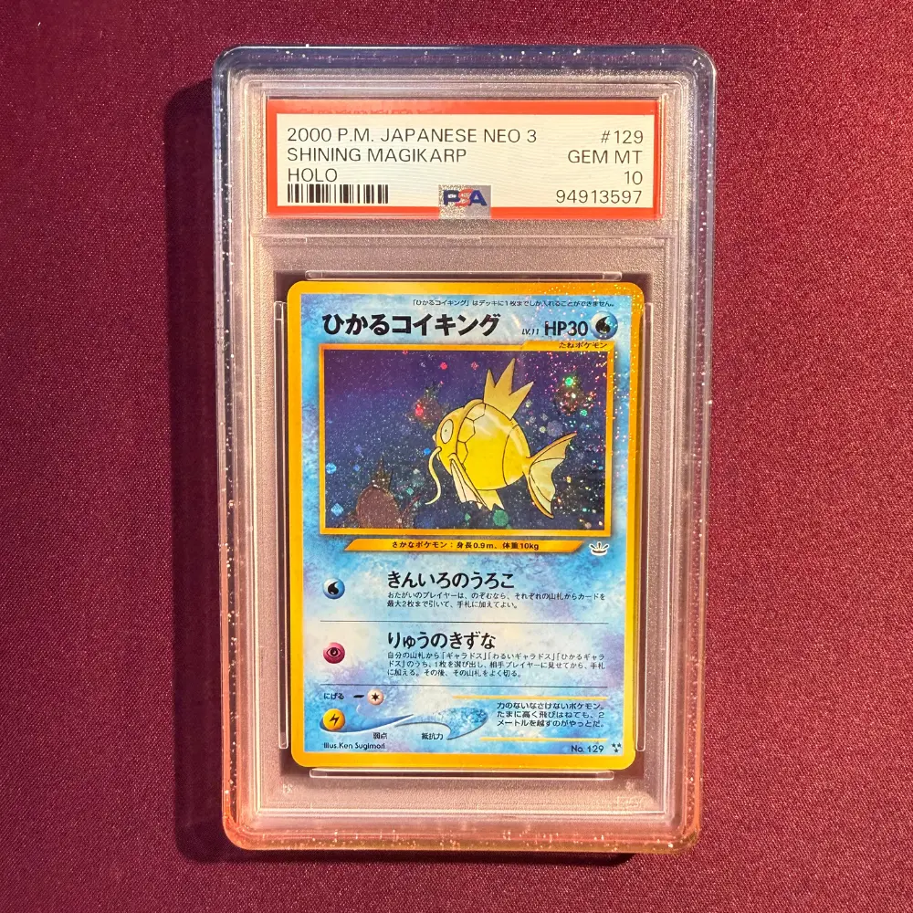 2000 POKEMON JAPANESE NEO 3 #129 SHINING MAGIKARP HOLO GEM MT 10