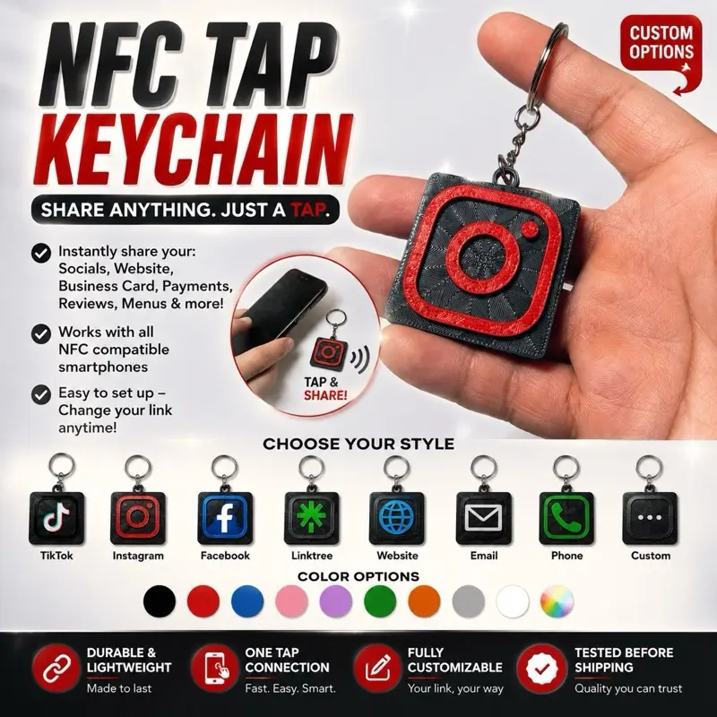 3D Printed NFC Tap Keychain