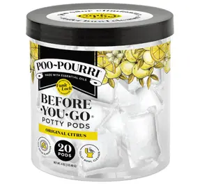 Poo-Pourri Before-You-Go Potty Pods, Original Citrus, 20 Count Toilet Pod - Lemon, Bergamot and Lemongrass Household Perfume Scented