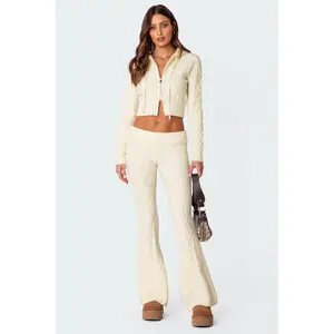 Ray Cable Knit Flared Pants Ray Cable Knit Flared Pants