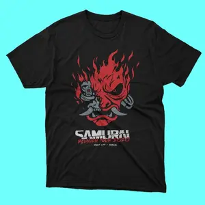 Samurai Reunion Tour Shirt Classic Samurai Band Shirt Cyberpunk Samurai T-Shirt