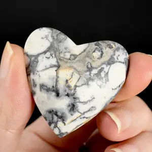 1.5in Maligano Jasper Heart Palm Stone, Indonesia 9