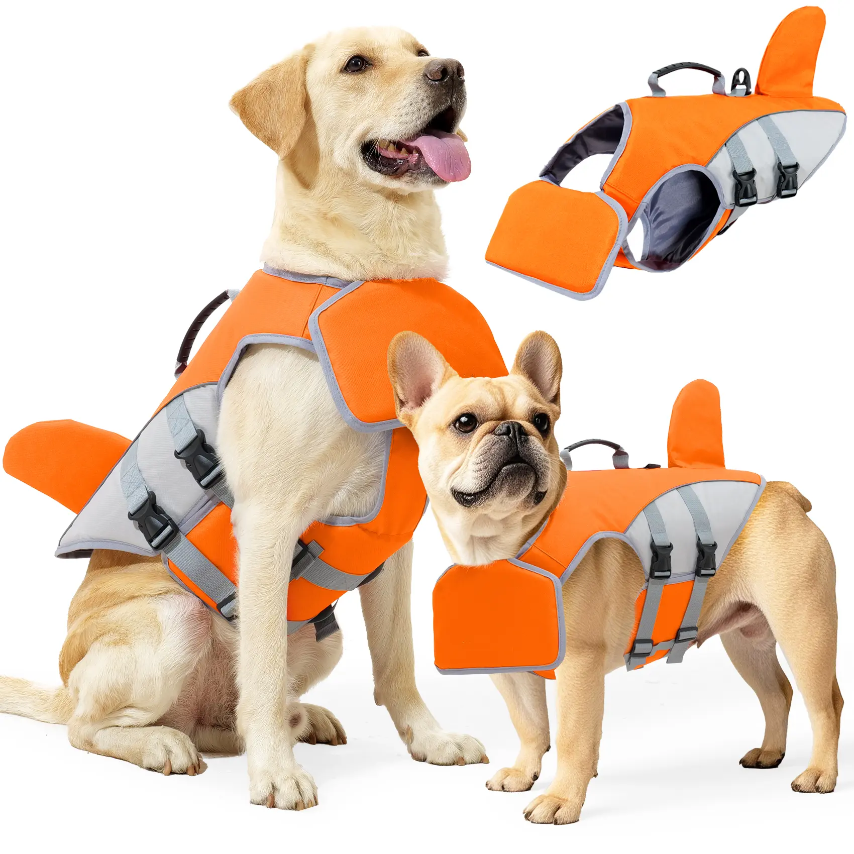 Dog Life Jacket for Swimming | Pet Life Vest with Rescue Handle & Removable Float Plate | Reflective Strips | High Buoyancy for Small to Large Dogs