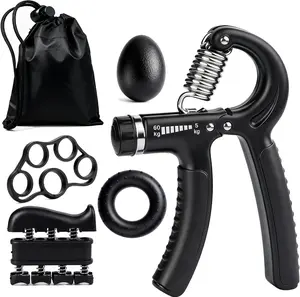 5-Piece Hand Grip Strength Trainer Kit – Adjustable Forearm, Finger & Stress Relief Exerciser