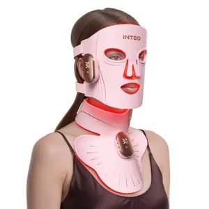 Red Light Therapy for Face and Neck, 4 Modes Cordless Face Mask Light Therapy with Neck Masks, 850nm Infrared & Red Light Mask, 2000mAh Rechargeable Light Therapy Skin Care At Home (680 Beads)