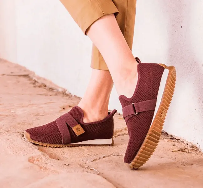 Born Women's Dark Brick Red Newbury Fabric Casual Athletic Shoe BR0043244-DKRD