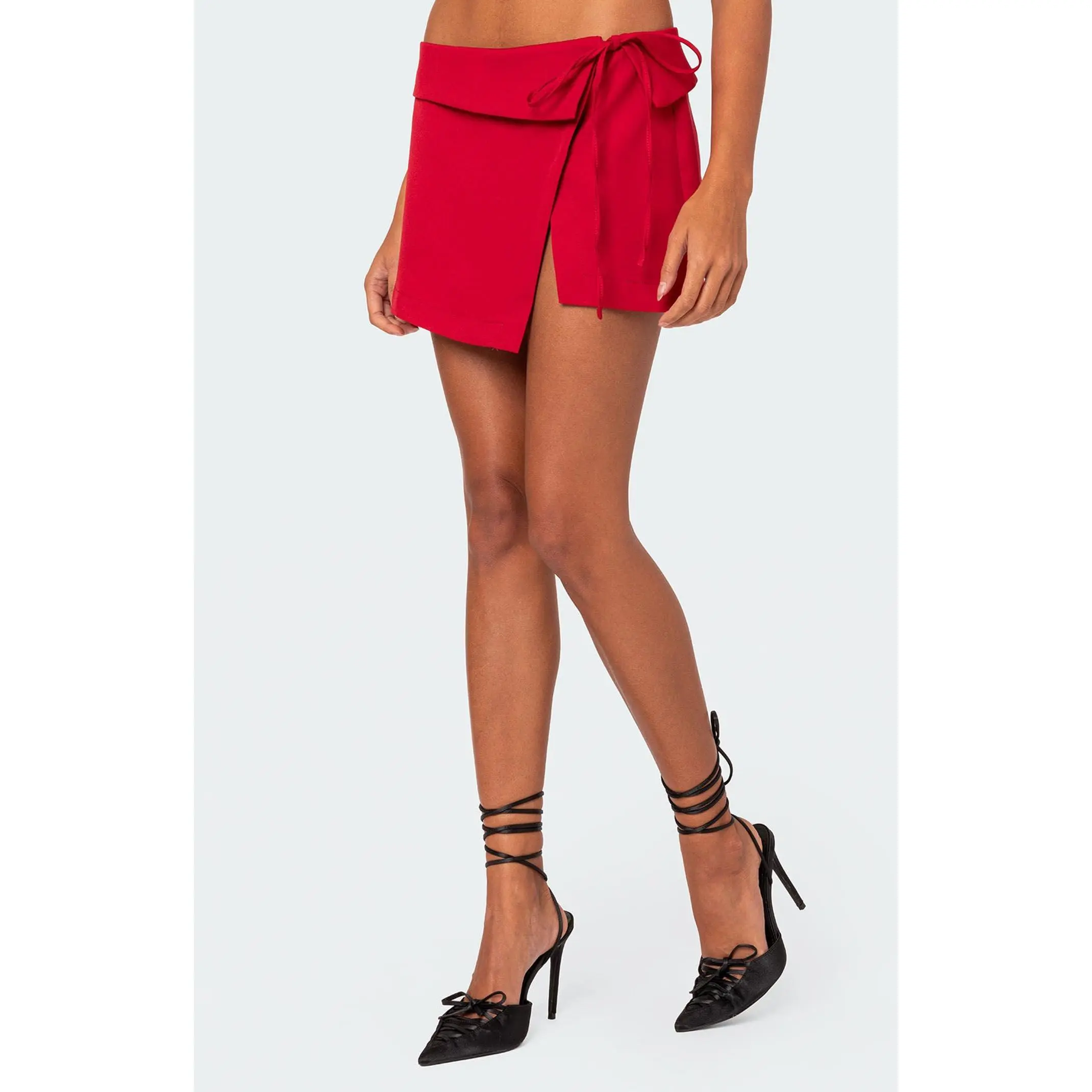 Edikted Women's Selena Asymmetric Wrap Mini Skirt - Multicolor