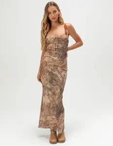 WEST OF MELROSE Womens Paisley Mesh Maxi Dress