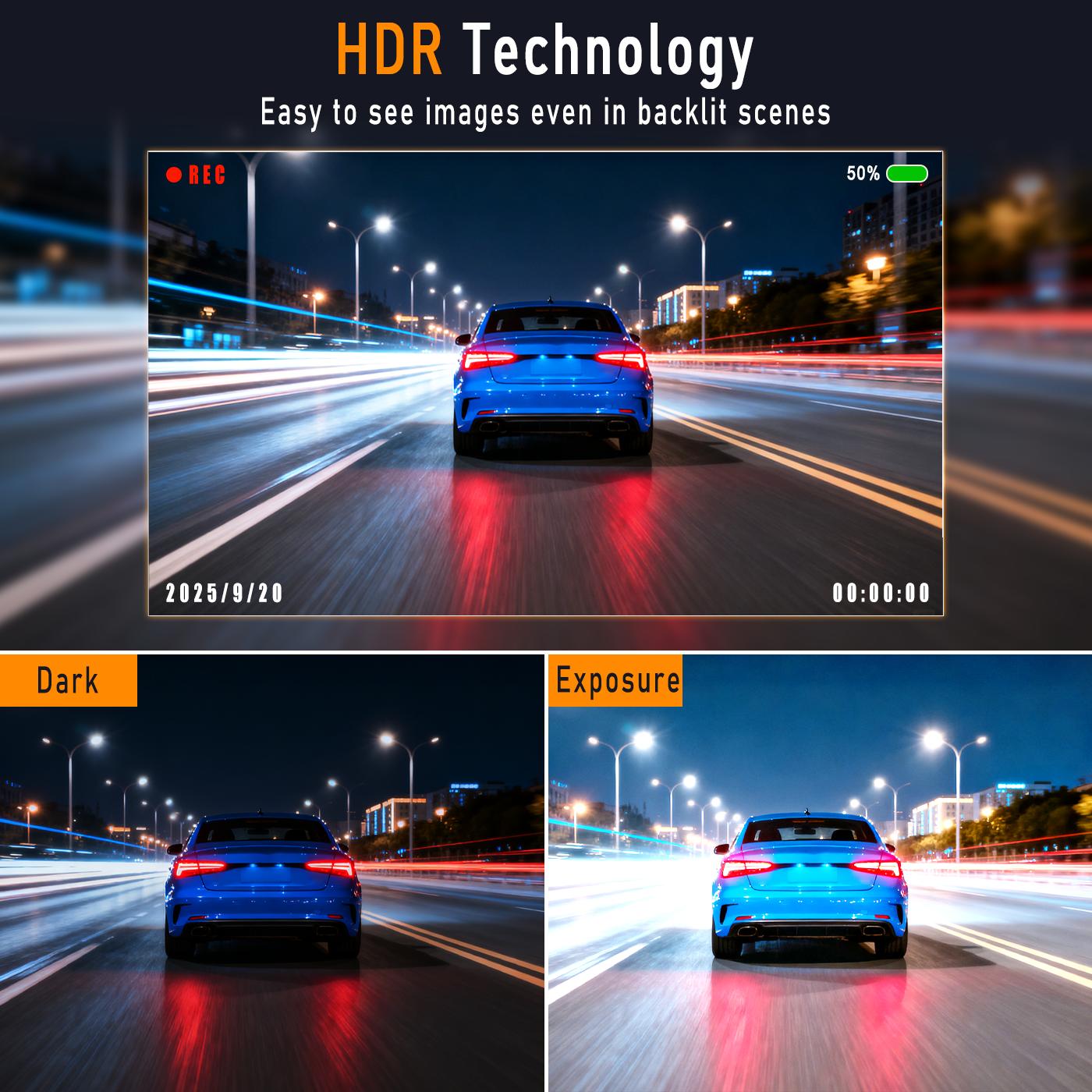 BCUOZ 360 Degree View 4 Channel Dash Cam Front and Rear Inside Left Right, Dash Camera for Cars, Built-in GPS WiFi Night Vision, 24/7 Recording Parking Mode Monitor, Free 64G Card Automotive Dashcam Interior Dashcam