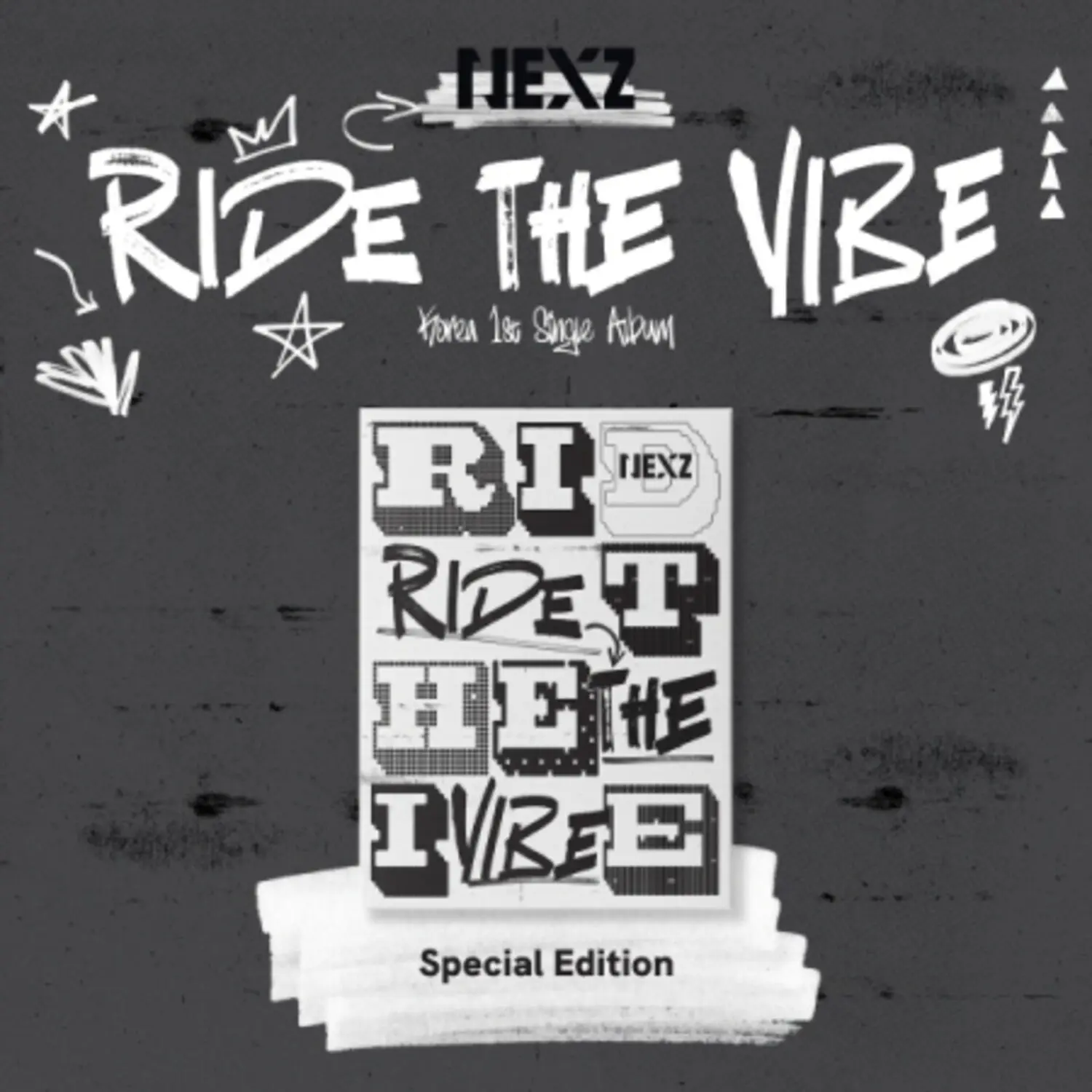 Nexz - Ride The Vibe Special Edition CD (Asia Import) - Includes Pamphlet, Club Poster, 88pg Photobook, Postcard, Photocard, Unit Photocard, 4pc Sticker Pack, Album Tracks - Starlight Band English Music