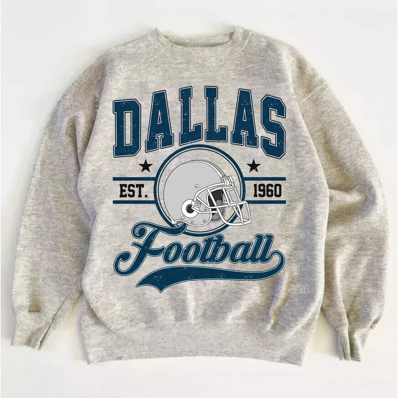 Cowboys Vintage Sweatshirt, Game Day Retro Crewneck Pullover for Fans