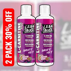 2 Pack L-Carnitine Passionfruit 3500 MG L Carnitine Liquid for Metabolism Energy Recovery Performance Fitness Supplement Muscle Dietary