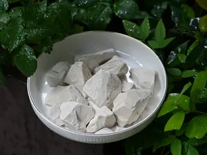 Natural Gray White Kaolin Clay, Cosmetic & Edible Grade, Slightly Sticky Raw Clay Chunks, 7 oz (200g)