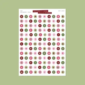 CRANBERRY XMAS Circle Alphabet • Letters & More