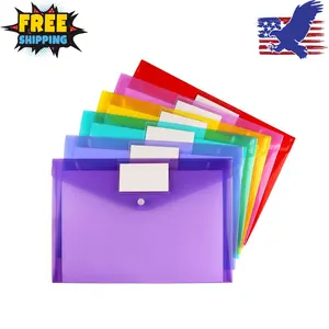 6 Pack Clear Document Folders Plastic Envelopes Poly Envelopes File