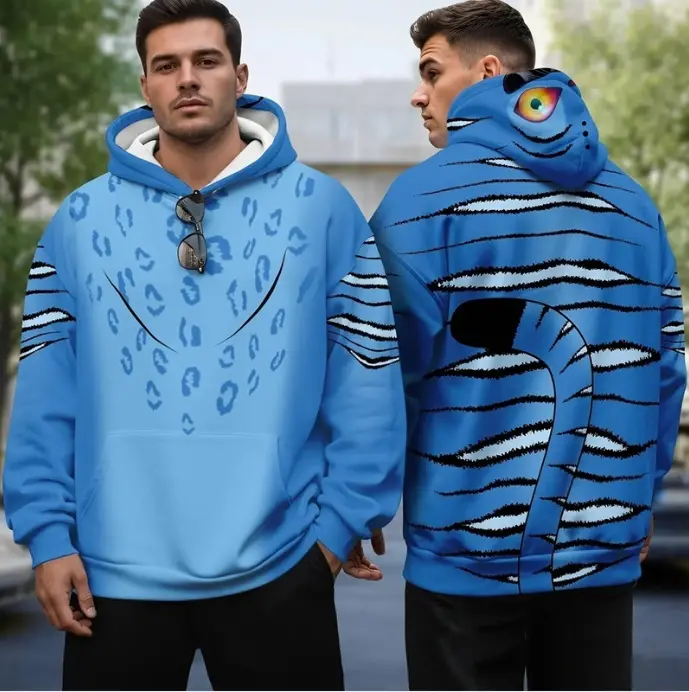 Derpy Tiger Costume 3D Hoodie for Adults & Kids, Tiger Costume Hoodie, Funny Tiger Cosplay Hoodie, Halloween Costume Outfit, Movie Inspired Hoodie, Matching Family Gift