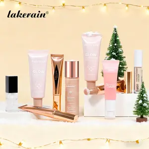 Lakerain Beginner Makeup Set, 9 Counts/set Liquid Foundation & Highlighter & Concealer & Primer & Lip Oil & Contour & Blush, Long-lasting Full Face Cosmetics Set for Women, Beauty Kit
