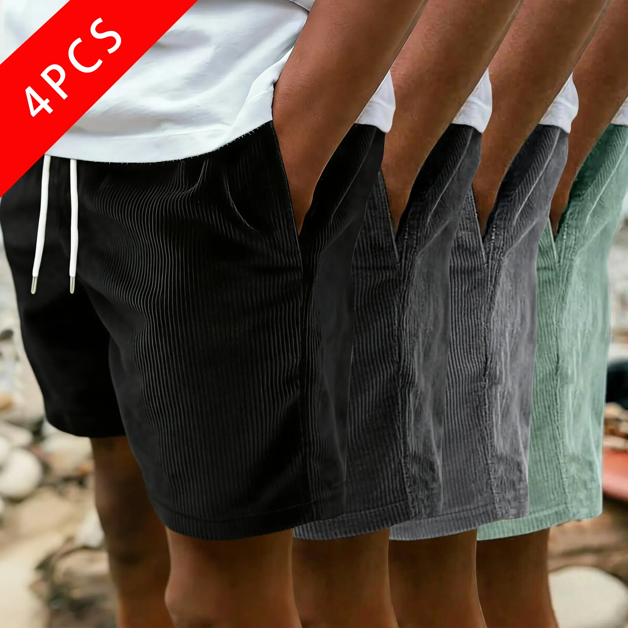 Black + Dark Gray + Light Gray + Light Green