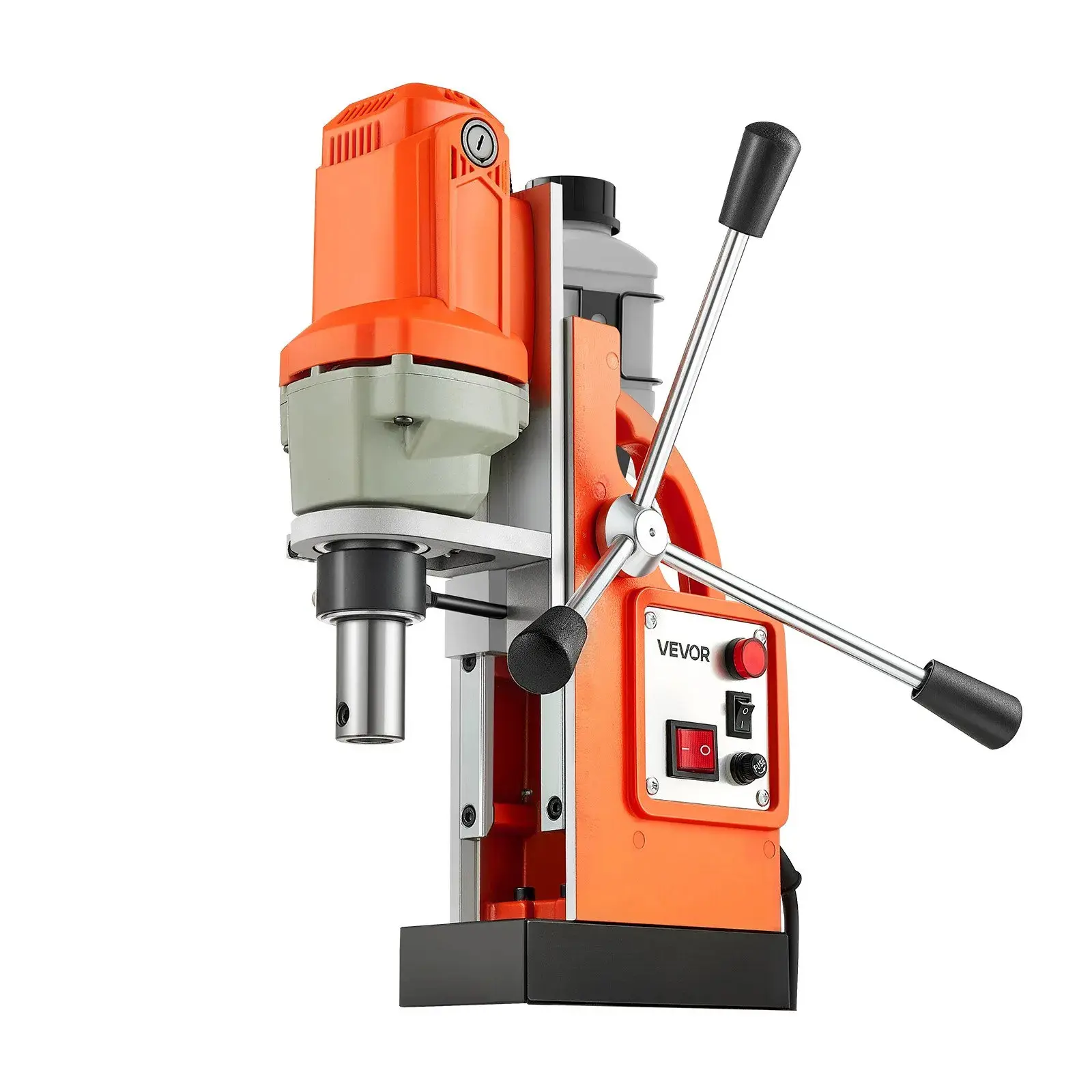 VEVOR 1200W Motor Variable Specs Magnetic Drill Machine, 1.5 in Boring Diameter, 900 RPM, Depth Control, High Precision Magnetic Force, Iron Base, Press Drill for Home Decoration