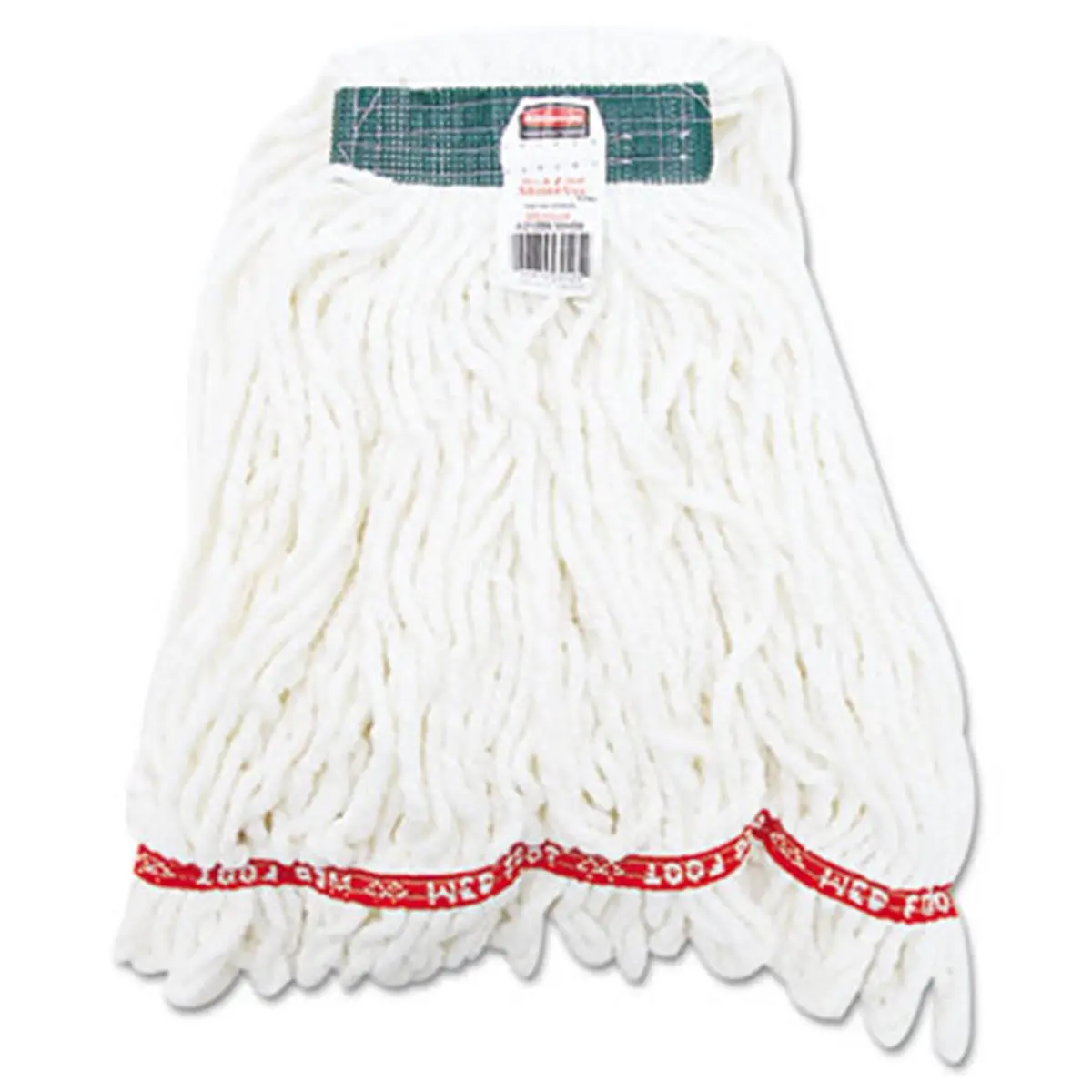 Rcp Web Foot Shrinkless Looped-End Wet Mop Head, Medium White Cotton-Synthetic, Washable, Bacteria-Proof Home Care Floor Cleaning Mop