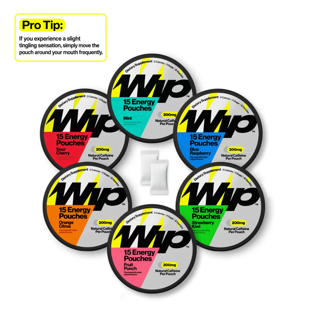 Wip Energy Pouches | 200mg Natural Caffeine | Vitamins and