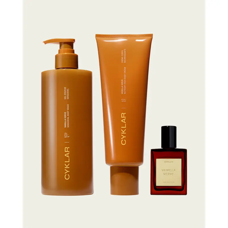 Vanilla Verve Body Care Essentials Set - Sensorial Body Wash, Nutrient-Rich Body Cream & Perfume Oil