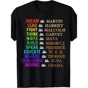 Juneteenth Unisex Graphic T-Shirt, Black History Commemorative Tee With Harriet Lettering, Lightweight Breathable Short Sleeve Crew Neck Top, Durable Machine Washable Apparel For Travel Daily Casual Wear Outdoor Activities All Year Round For Men Women