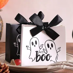 20 Halloween Mini Candy Boxes, Boo Ghost Design, DIY Sticker Set, Holds Chocolate/gummy Candy, Perfect for Halloween Gifts