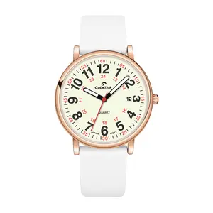 Nurse's Luminous Watch | Metal case, Silicone Strap | Strong Luminous dial Hands | Date Display | Medical Worker's Wristwatch | 30ATM Water-Resistant and Durable | 12-Style Available tiktokshopspringglowup