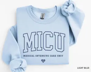 MICU Sweatshirt / Short Sleeve T-SHIRT, Medical Nurse , Medical Intensive Care Unit Crewneck, MICU Nurse Gift, Micu Grad Gift Medium Unisex