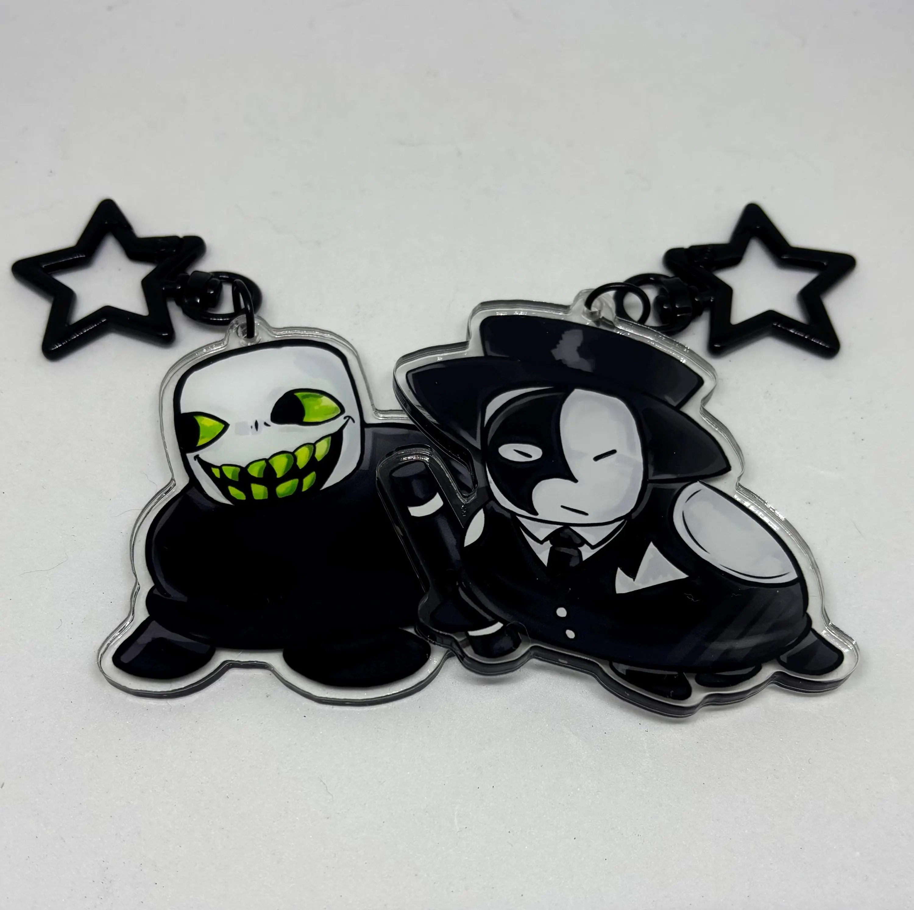 Die of Death Pursuer & Artful Double-Sided Acrylic Keychain | Clear Acrylic Charm | Cute Fan Gift
