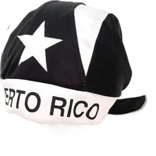 Unisex Black and White Puerto Rico Flag Durag