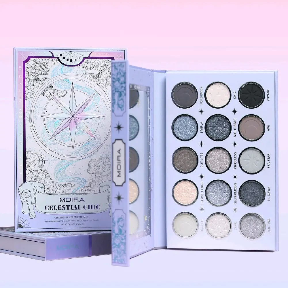 Daysiluxe Cosmetics Celestial Chic Eyeshadow Palette, Paraben-Free, Sulfate-Free Powder with Metallic, Shimmer & Matte Finishes for All-Occasion Makeup Looks