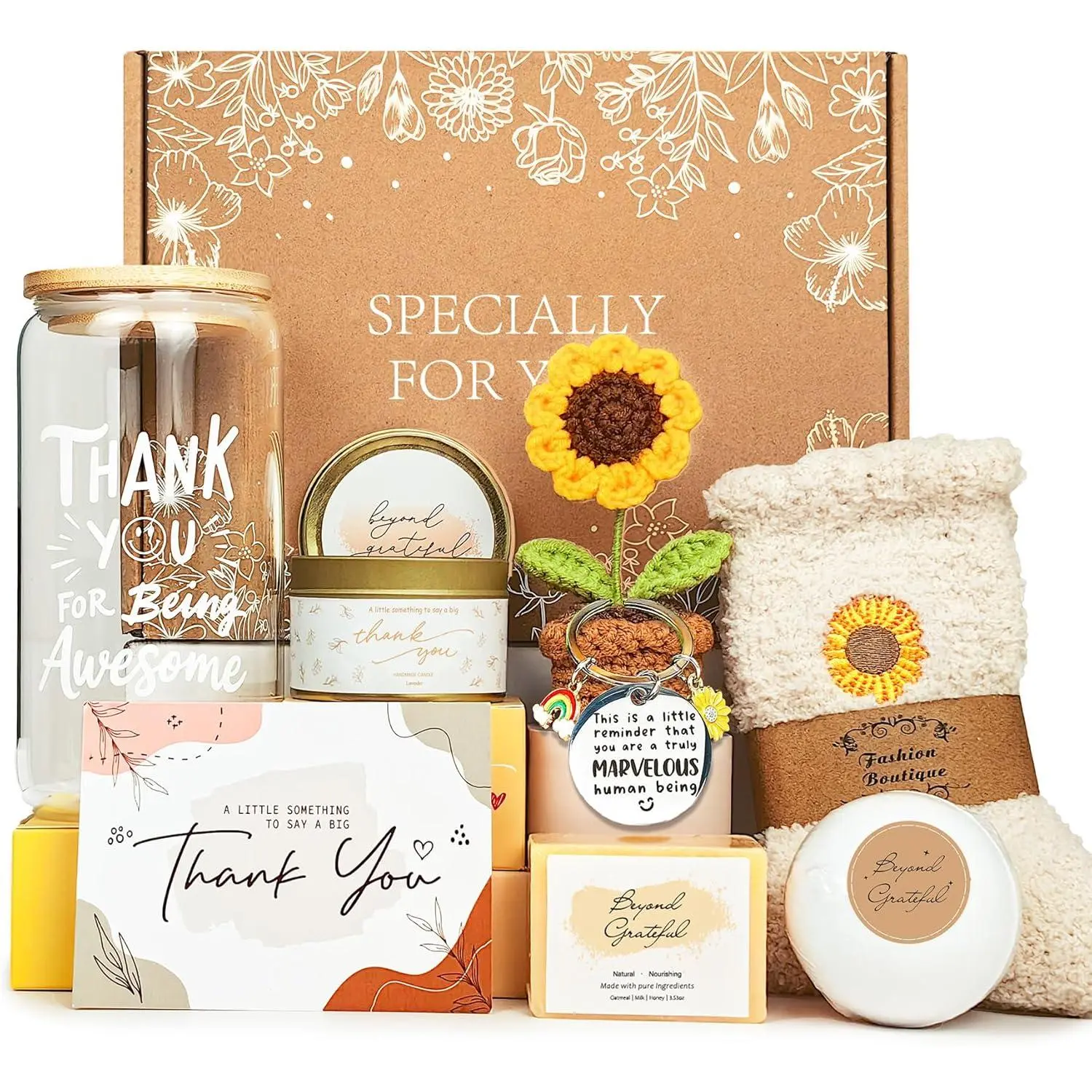 LUICONMO Thank You Gifts for Women, Administrative Professional Day Gifts, Employee Appreciation Gift Box Thanksgiving Gift set, Appreciation Gifts for Coworkers Teacher Nurse Friend