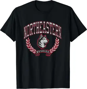 Northeastern Huskies Victory Vintage Logo T-Shirt, Unisex Shirt, Cotton, Crewneck, Size S-3XL