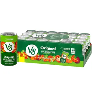 100% Natural Vegetable Juice Drink, 5.5 fl oz Can, 24-Pack Beverage for Daily Consumption with No Added Ingredients