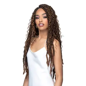 Bobbi Boss Human Hair Blend Crochet Braids HBF001 HF Deep Curl Boho Locs 26"
