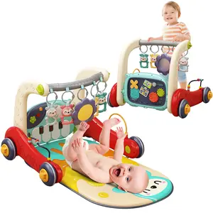 dearlomum Baby Play Mat & Gym with Play Piano Tummy Time Floor Activity Center Baby Seat Infant Walker for Newborn Toddler Boys Girls Gifts
