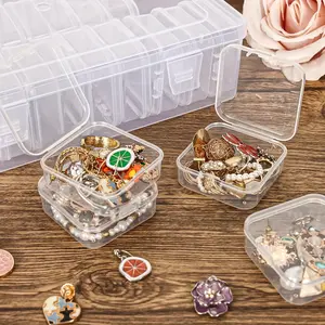 90 Bead Organizer Kit - Plastic Storage Box with Flip Lid Perler Bead Storage Kit (30/60/90-Piece) Rectangular Container Ideal for Craft Supplies Projects Bead Organization