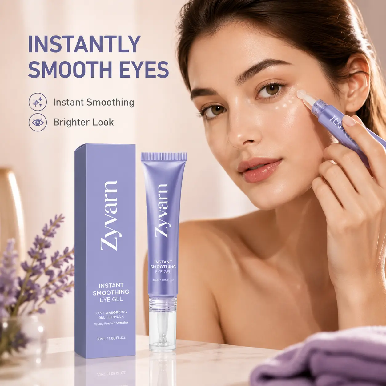Ainstant Instant Lift Eye Gel Under-Eye Circle Plump Fine Line Plump Fine Line for Look of Puffiness and Bags Wrinkles Anti-Aging Hydrating Anti-Wrinkle Skincare Dark Under Eye Cream for Men and Wemen