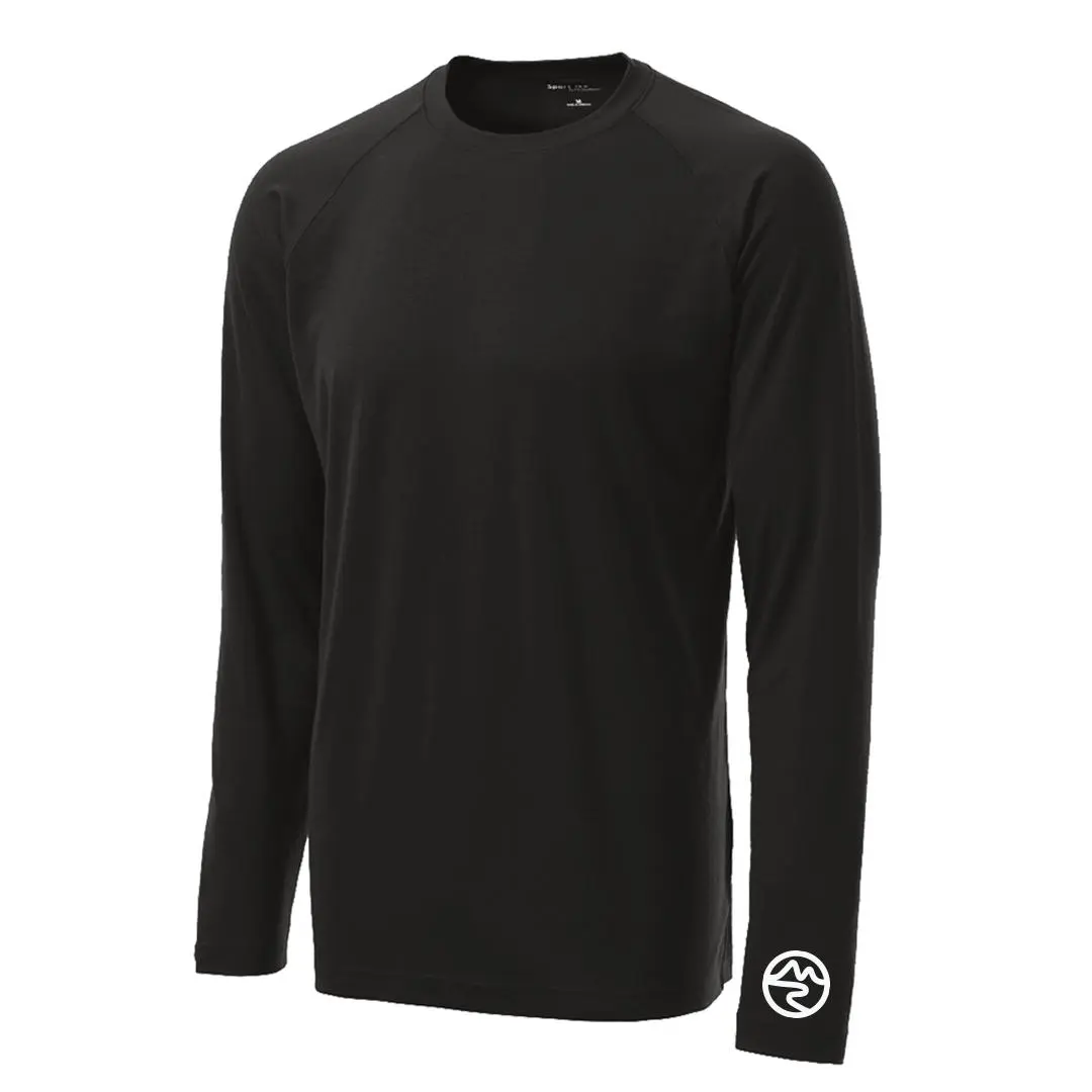 Base Layer Long-Sleeve Shirt | Black | Spandex Jersey | Mtn Flo