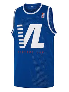 Men's #60 NIPSEY60Basketball Jersey Victory Lap Cover Hip Hop Rap Motion Embroidery