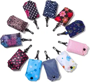 [New Deal]  6 Pack Foldable Reusable Grocery Shopping Tote Bags, Shopping Bags Folding to fits in Pocket Machine Washable