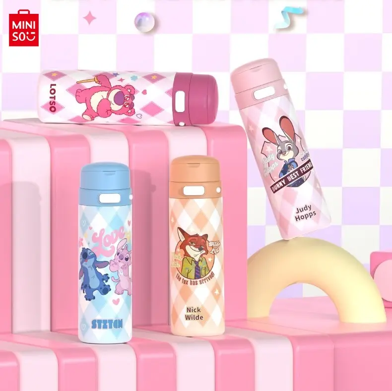 Disney Series Magic Dual Drink Insulated Tumbler 470ML/16oz (Judy, Nick, Stitch, Lotso Bear Designs) - Leak-Proof, Hot & Cold Retention, Food-Grade Stainless Steel Kitchenware for Holidays #Summervibes, Back To School