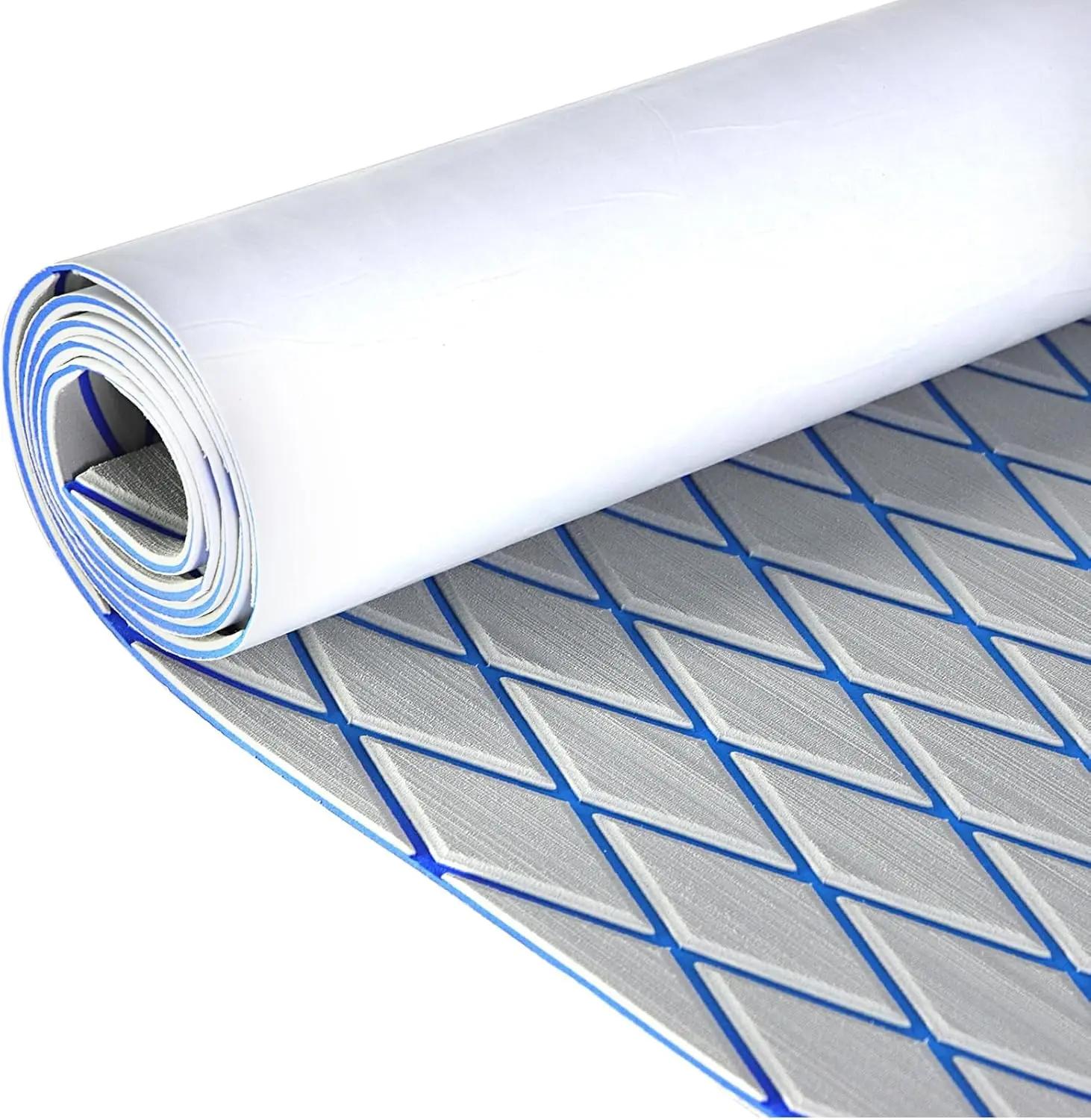 KXKZREN Faux Teak Boat Decking, Diamond-Pattern EVA Foam Marine Flooring, Waterproof Outdoor Sheet with Self-Adhesive Back for Yachts & RVs, Easy Diy, Customizable Cut, High-Density Eva, Boat Decks, Non-Slip Backing, Faux Teak Look, Anti-Skid, Shock Absor