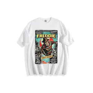 Vintage Retro Comic Book Style Freddy Krueger "Nightmare in Dreamland" Poster - High Contrast Red/Green/Yellow Horror Art, "Sweet Dreams" "Night Terror" "Don't Fall Asleep" Warning,