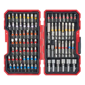 83pcs Impact Driver Drill Bit Set - S2 Steel Cross Slotted, Square, Star, Hex, and Torx Bits - Ideal for Home Improvement and DIY Projects, Magnetic Drill Holder | Durable Drill Bits | Drill Bits Set