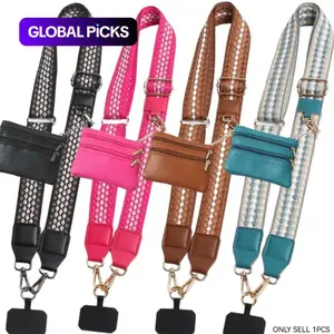 Clip-and-Go Crossbody Phone Strap with Wallet, Adjustable Mobile Phone Lanyard with Zipper Pouch #GLOBAL PICKS