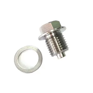 Automotive parts stainless steel magnetic oil drain plug, oil pan drain plug, transmission sludge suction screw plug