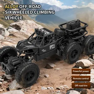 Remote Control Off-Road Climbing Car, RC Crawlers, Rc Cars, 29cm 6-Wheel Toy Vehicle, Alloy Frame, Durable, LED Lights, Suitable for Complex Terrain, Christmas Gift